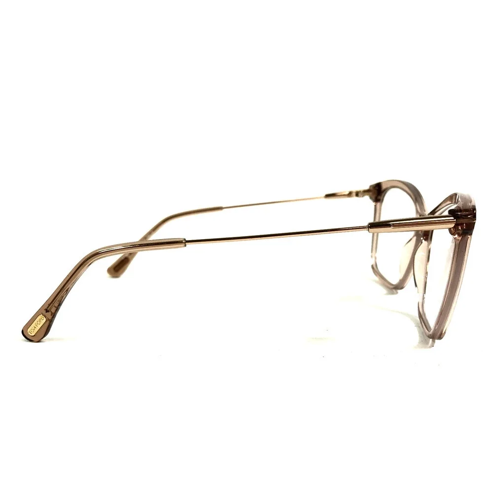 Tom Ford Eyeglasses Frames TF5687-B 045 Clear Light Brown Gold Cat Eye 56-14-140